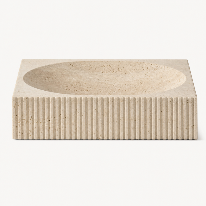 Sorrento Travertine Tray and Bowl