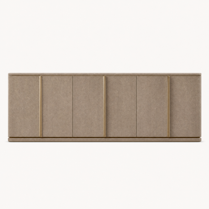 Bancroft Taupe Leather Sideboard