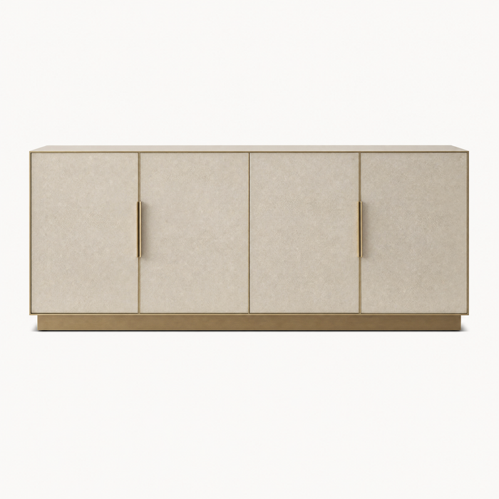 Caldwell Cream Leather Sideboard