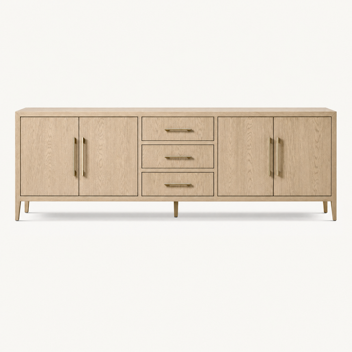 Whitmore Oak Door and Drawer Credenza