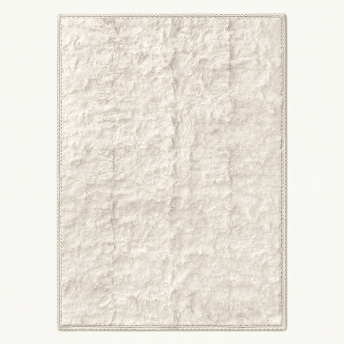Fluffy Faux Wool Textured Area Rug