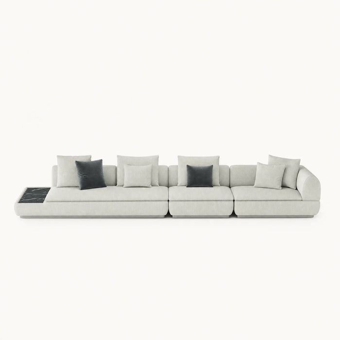 Marble Side Tray Modular Fabric Sofa