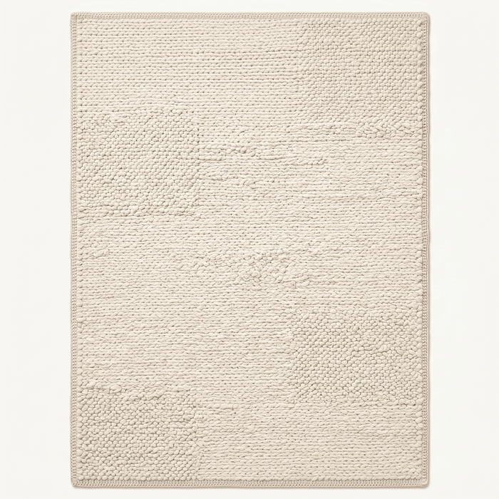 Textured Knit Neutral Tone Area Rug
