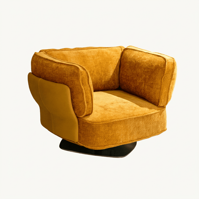 Rounded Back Swivel Accent Chair