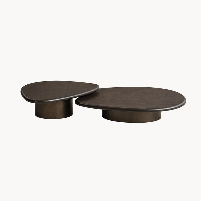 Low Fluted Wood Coffee Table