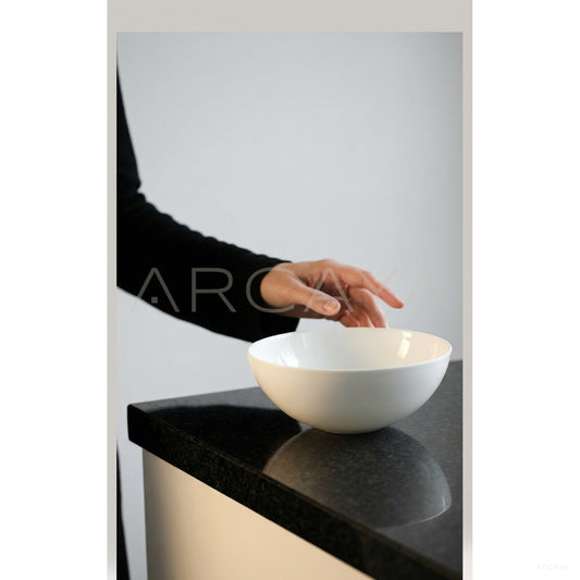 Sunxun Collab Pure White Ceramic Conical Bowl - scene