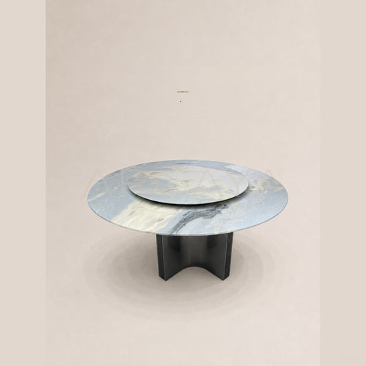 Daze Brazilian Dream Blue Stone Round Table - scene