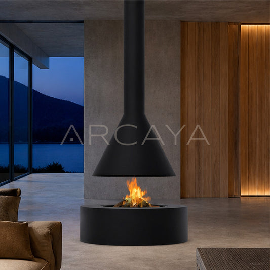Burnell Hanging Fireplace - scene