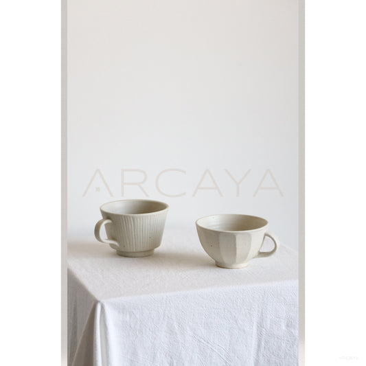 Amu Collab Handmade Ceramic Coffee Mug - scene