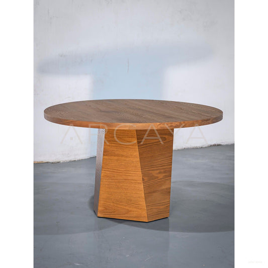 Solid Wood Round Table Customizable - scene