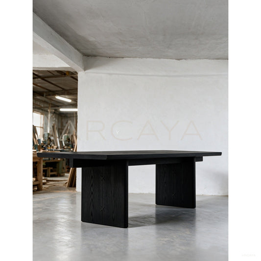 Otoko Minimalist Solid Wood Table - scene