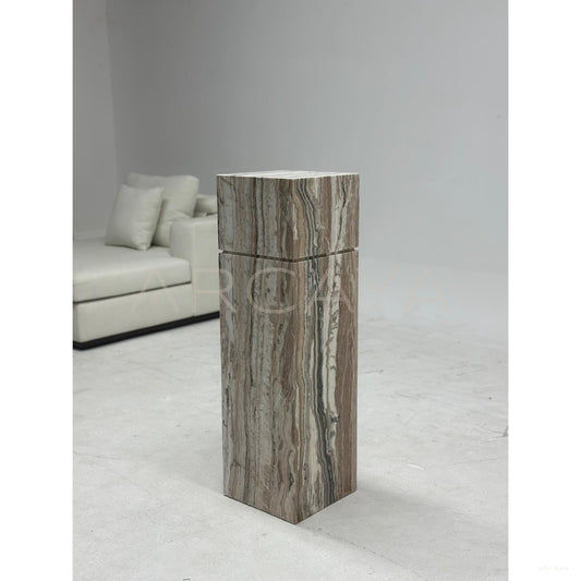 Sculptural Stone Pedestal Table - scene