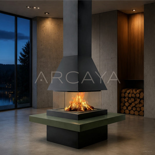 Burke Hanging Fireplace - scene