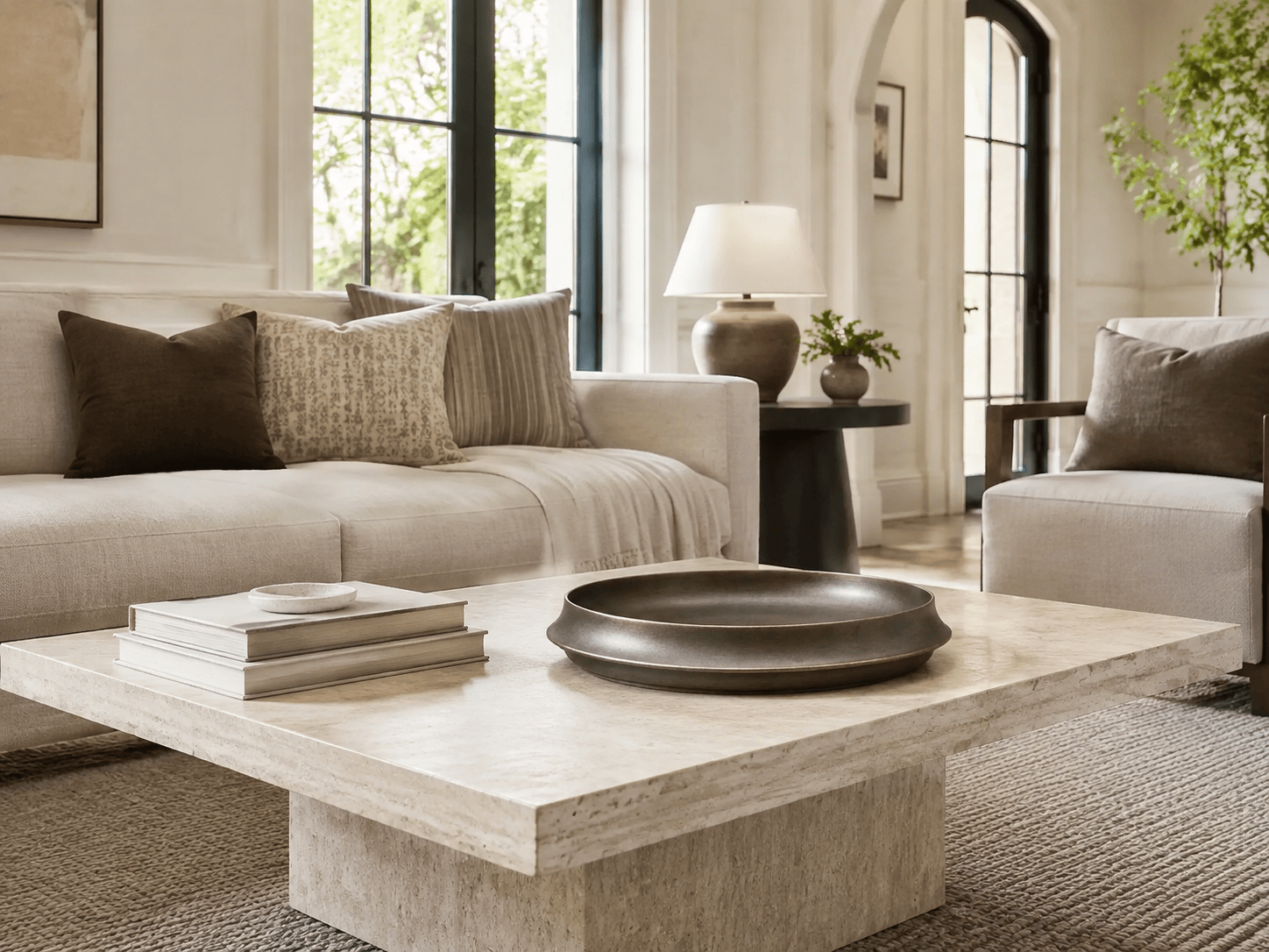 Bowls in a modern room