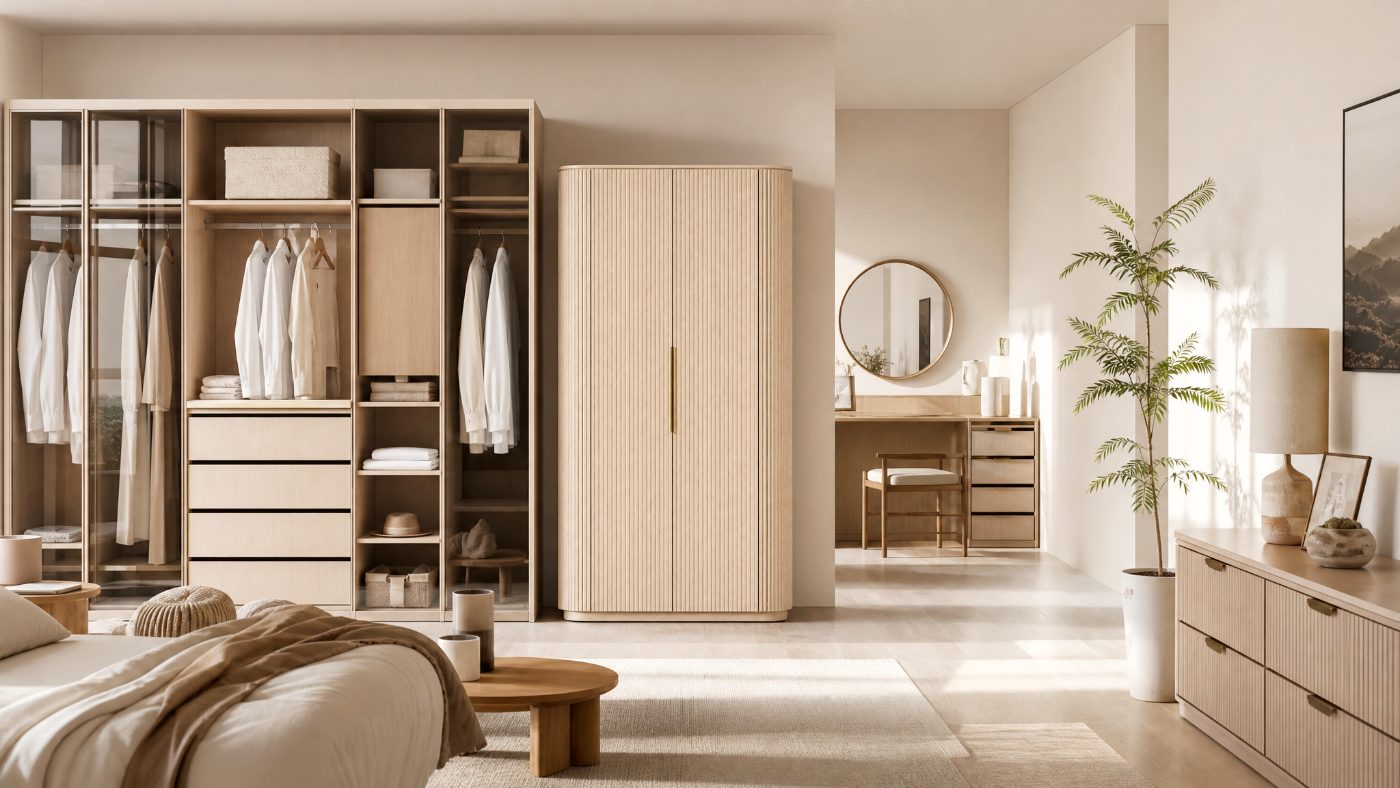 Cabinets in a modern room