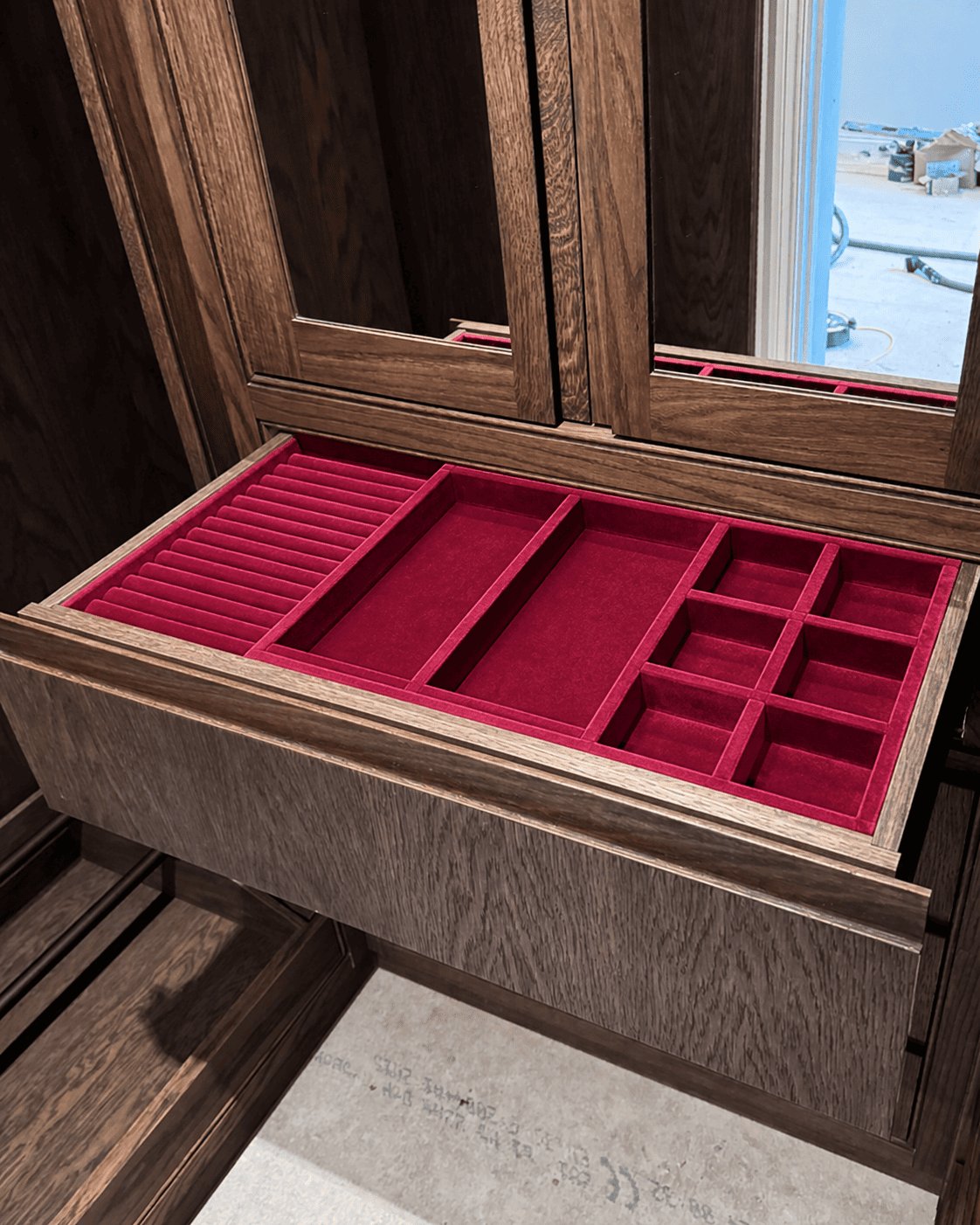 Walnut Collection mirrored dressing station