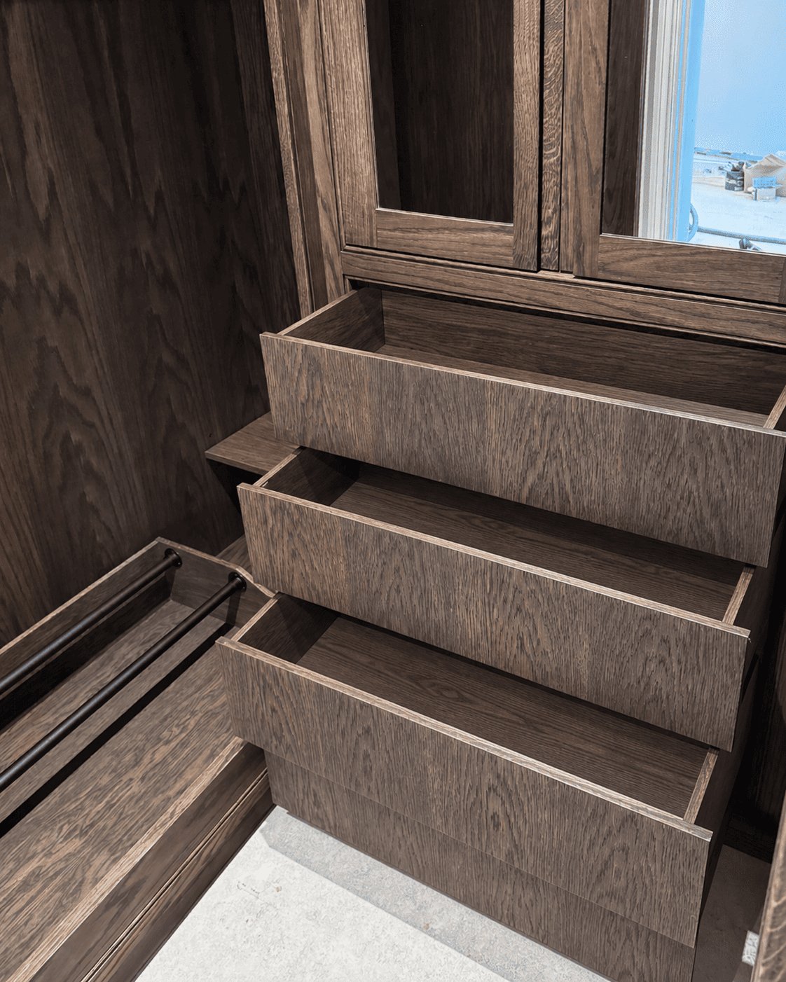 Walnut Collection integrated LED shelving
