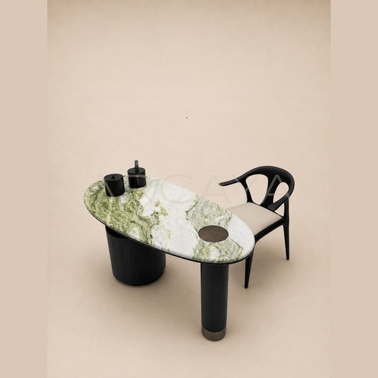 Daze Snow Mountain Jade Stone Small Tea Table - scene