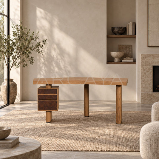 Mid Century Sculptural Desk - scene