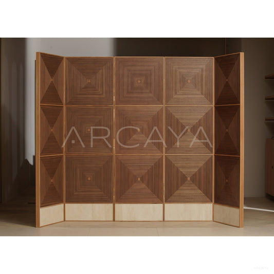 Designer Folding Screen Woodform - scene