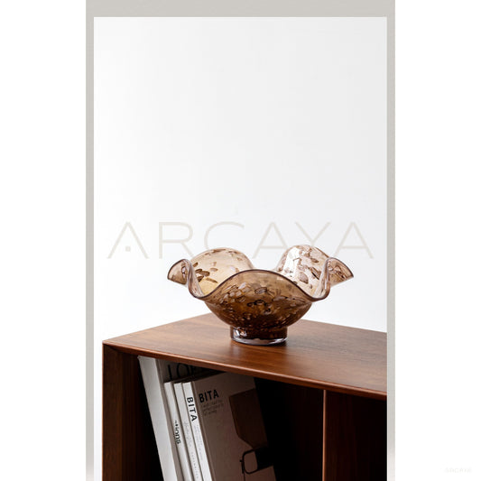 Hand Blown Glass Fruit Bowl - scene