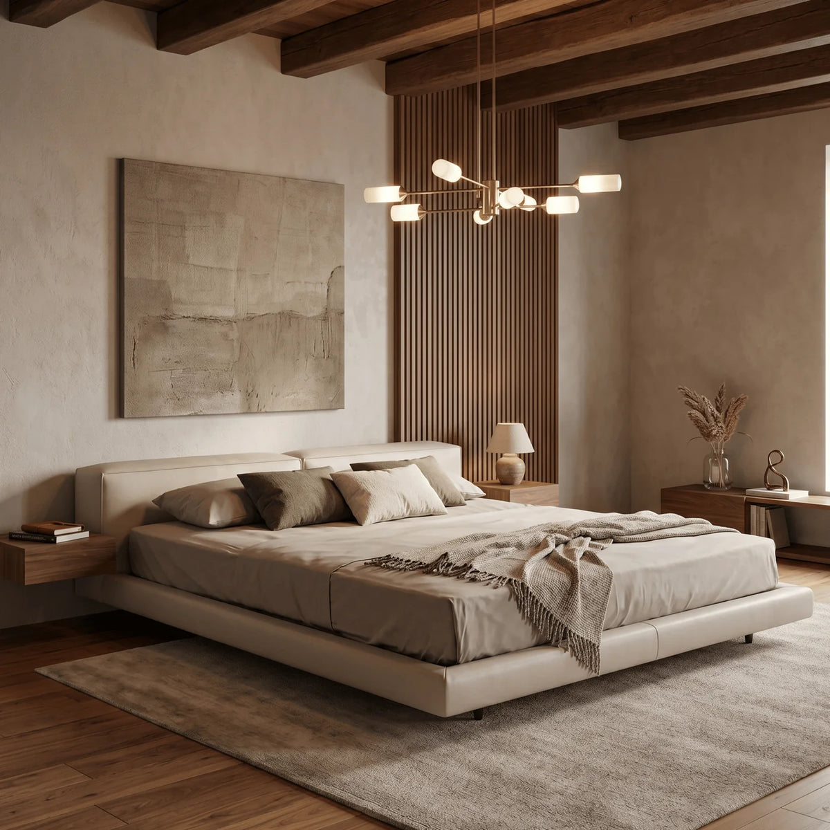 Floating & Low Beds in a modern room