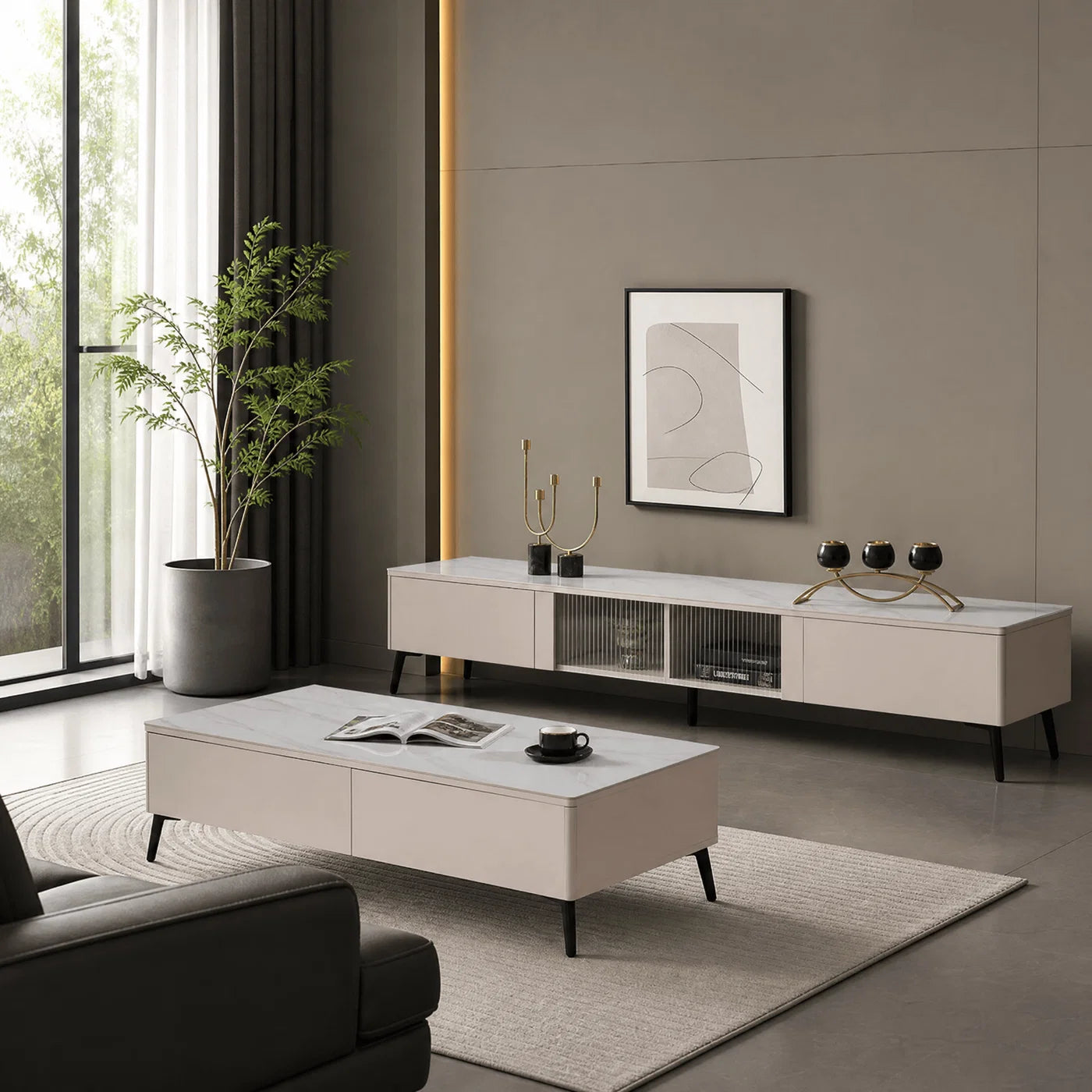 Media Consoles in a modern room