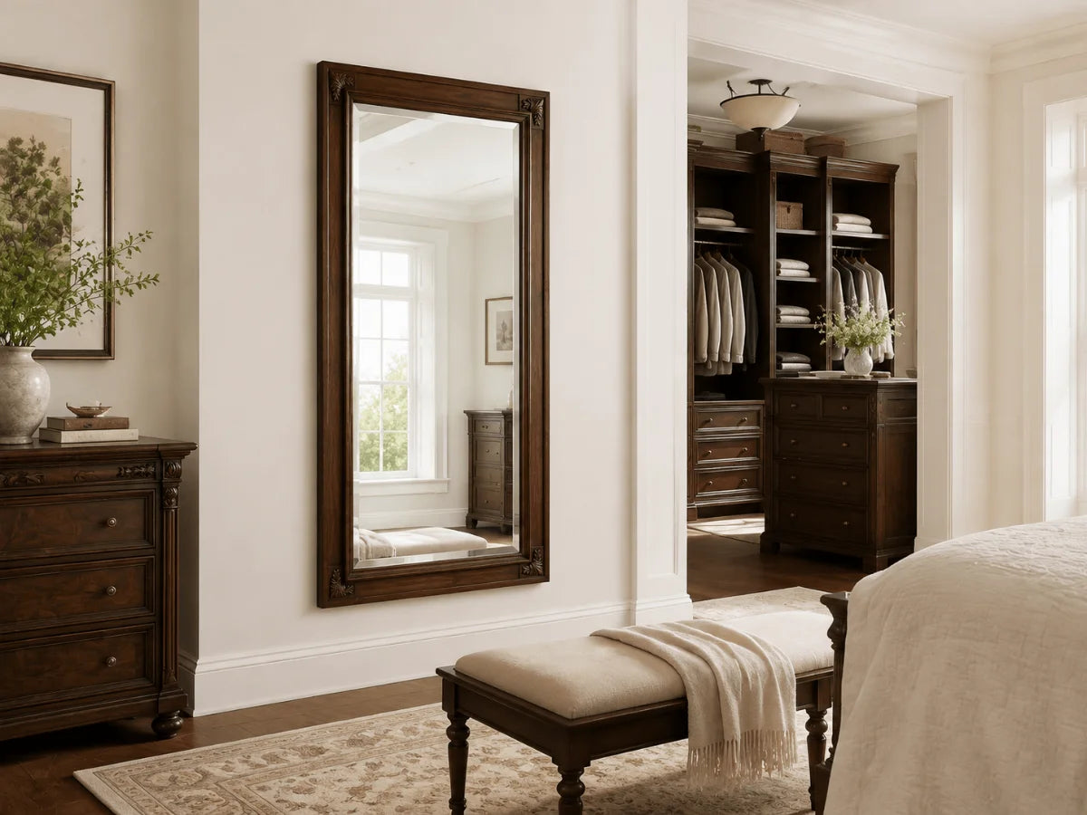 Mirrors in a modern room