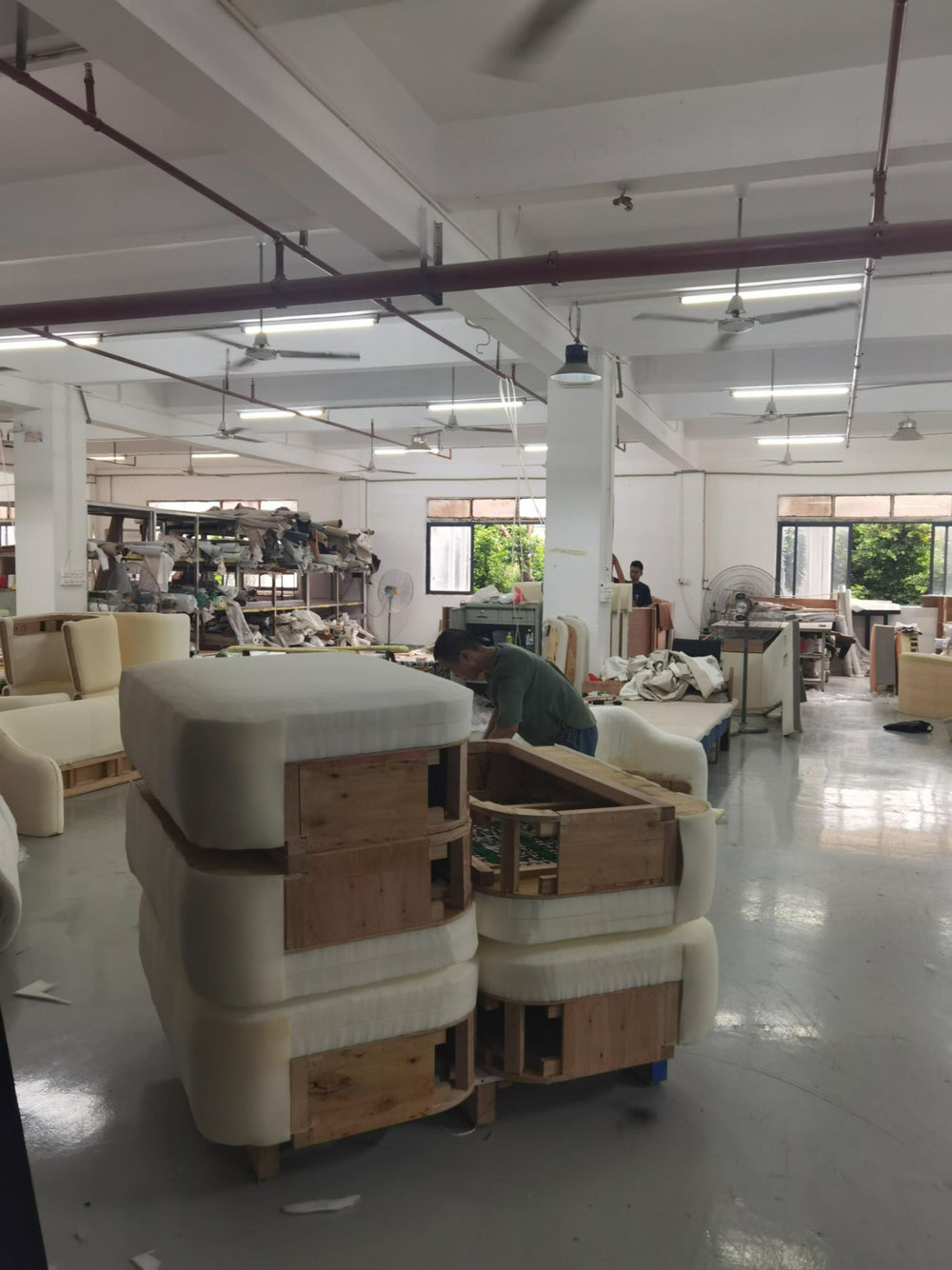 Wooden furniture shipping crates