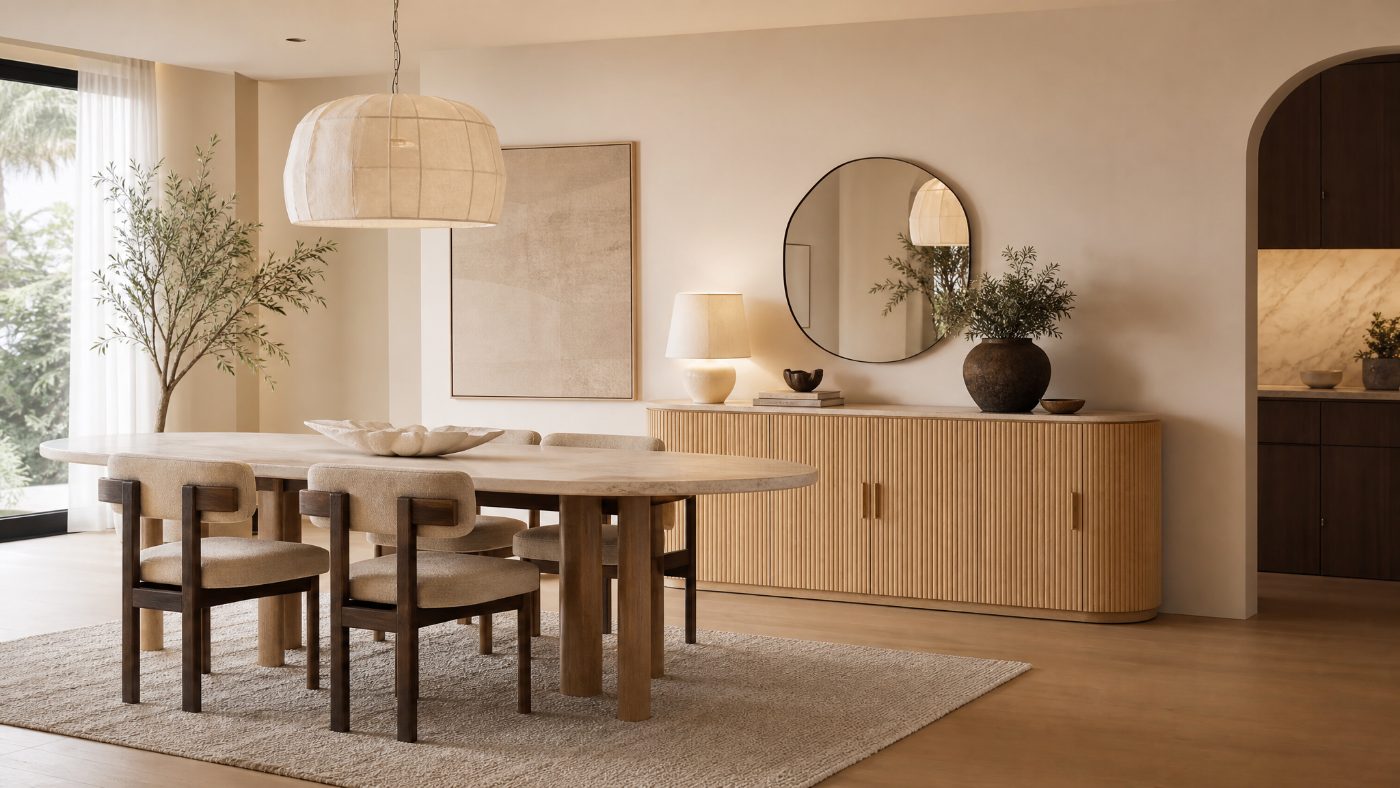 Stone Sideboards in a modern room