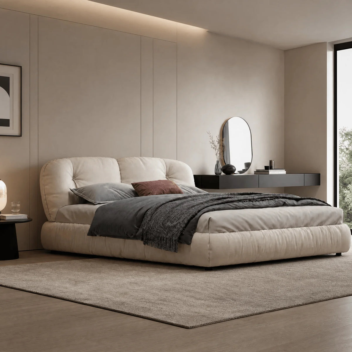 Upholstered Platform Beds in a modern room