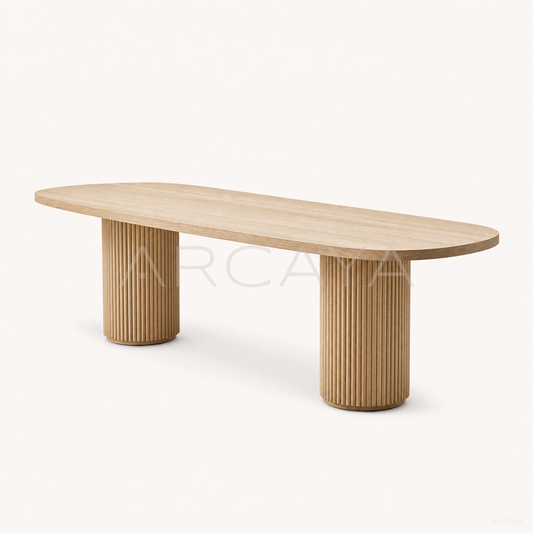 Alderton Oak Oval End Dining Table