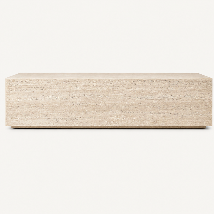 Bloc Travertine Cube Table