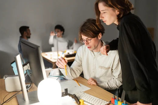 Design team developing project details