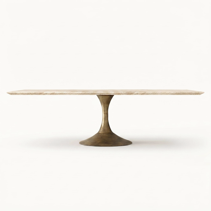 Colonna Travertine Tulip Table