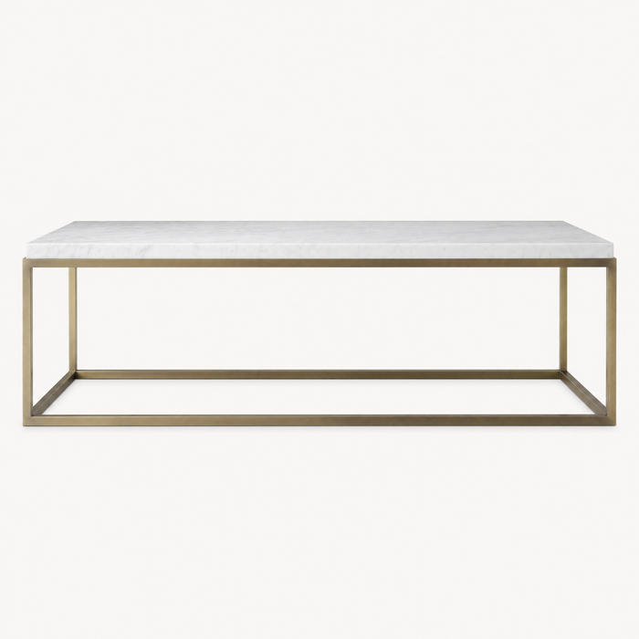 Elara Marble Brass Side Table