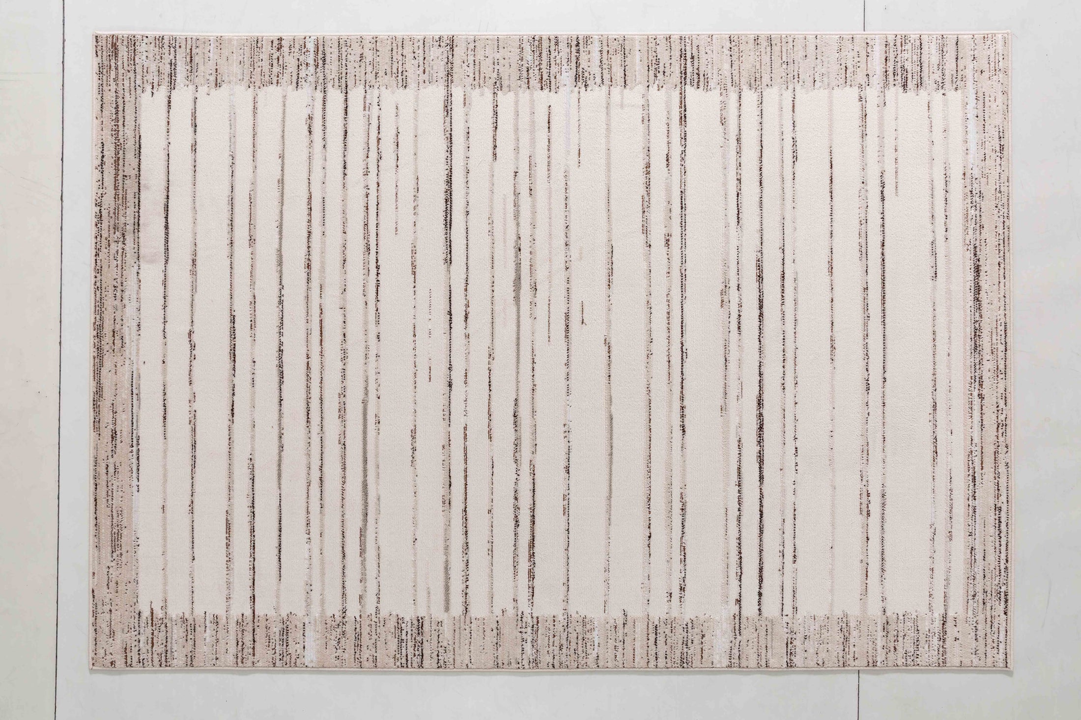 Locke Dawn Area Rug in a finished interior.
