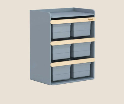 Blueberry six-bin cabinet without a pegboard