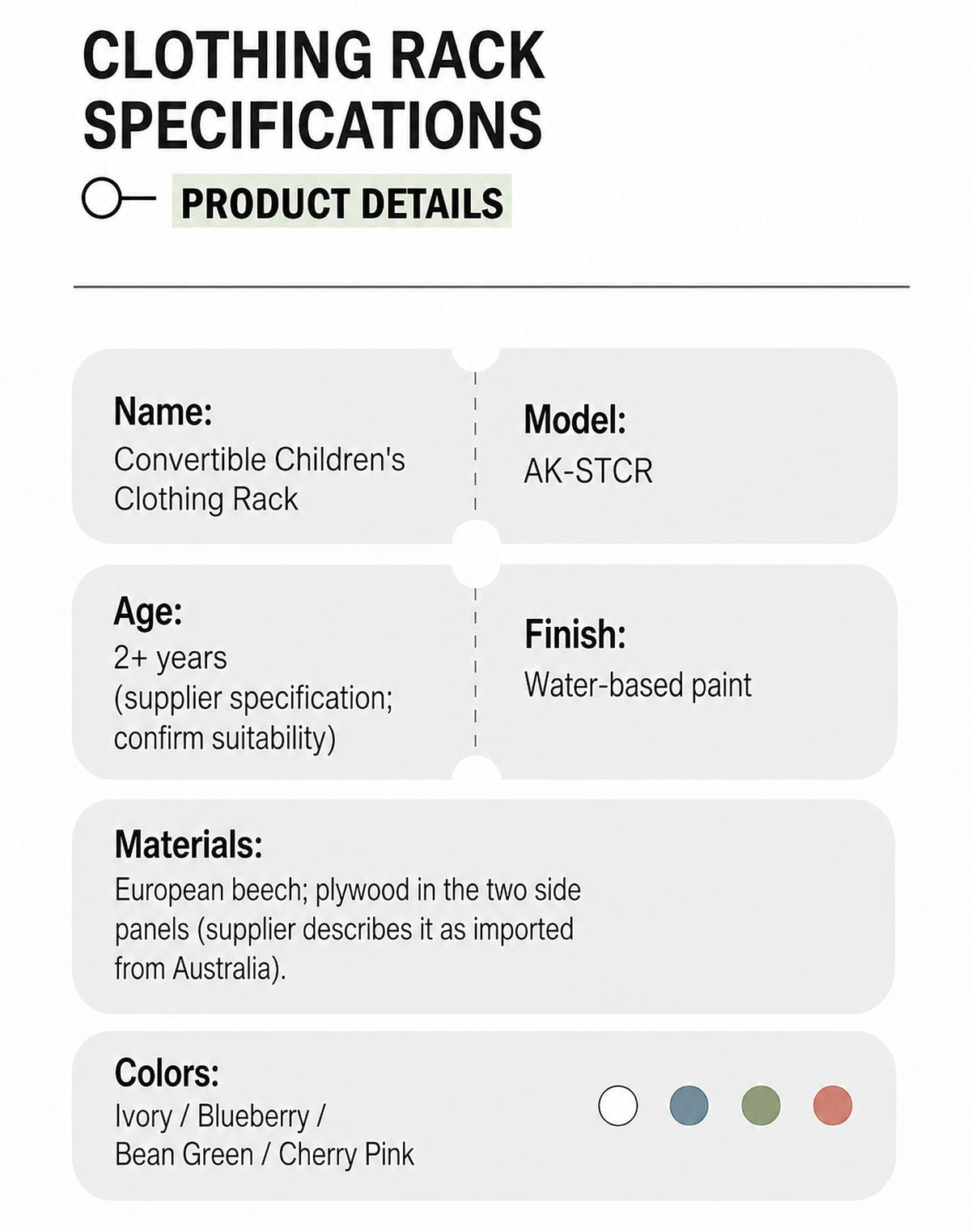 AK-STCR beech and plywood material specifications