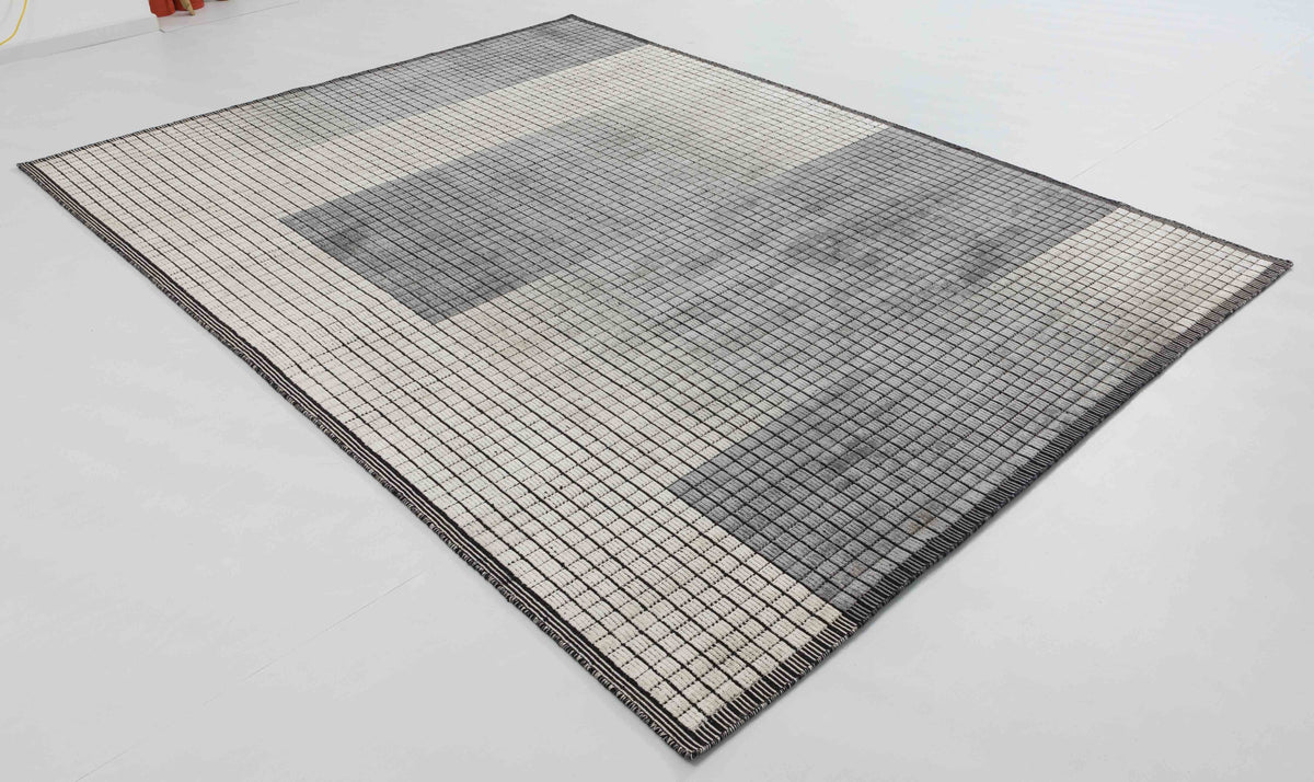 Neon Bloom Area Rug in a finished interior.