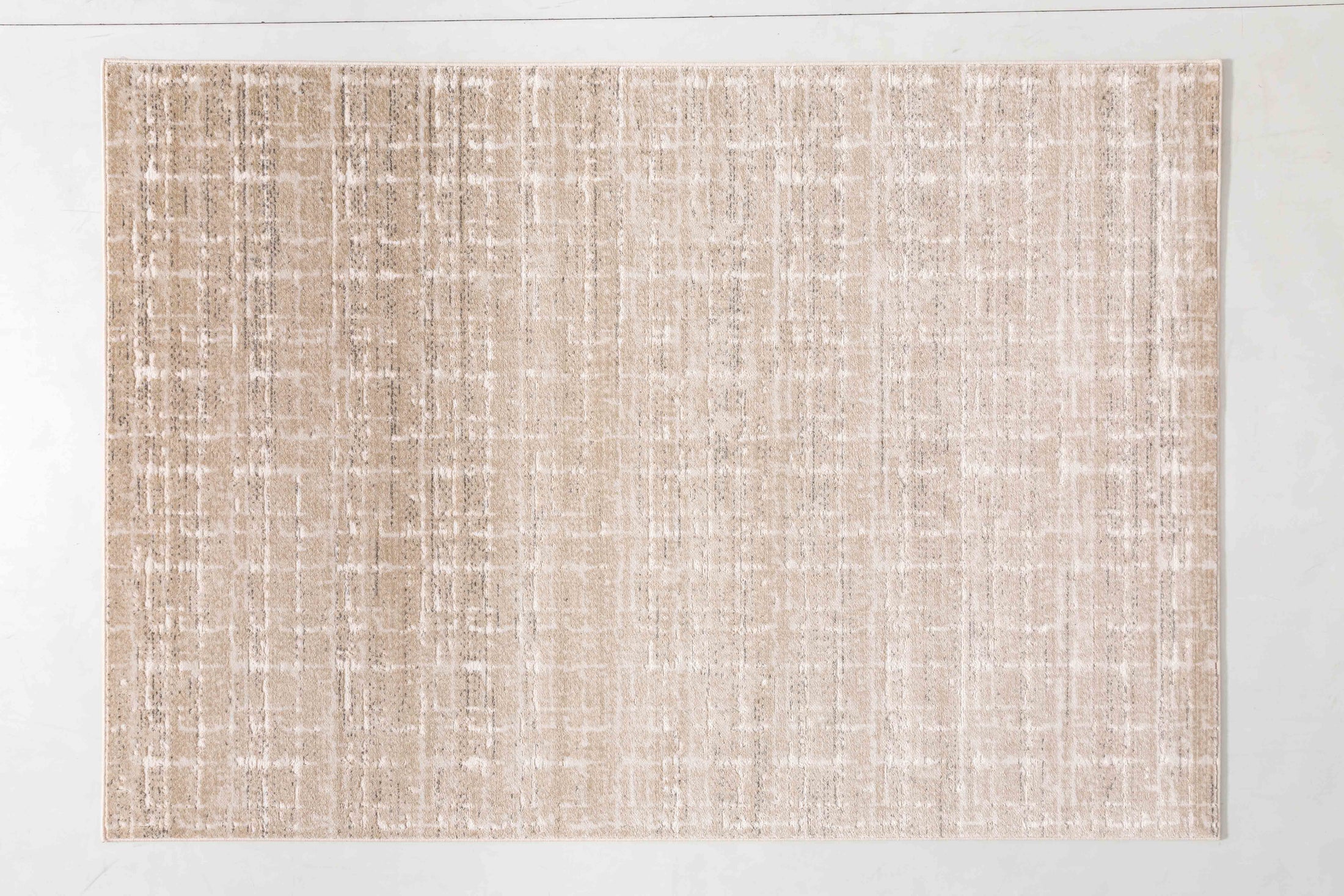 Grey Atlas Area Rug in a finished interior.