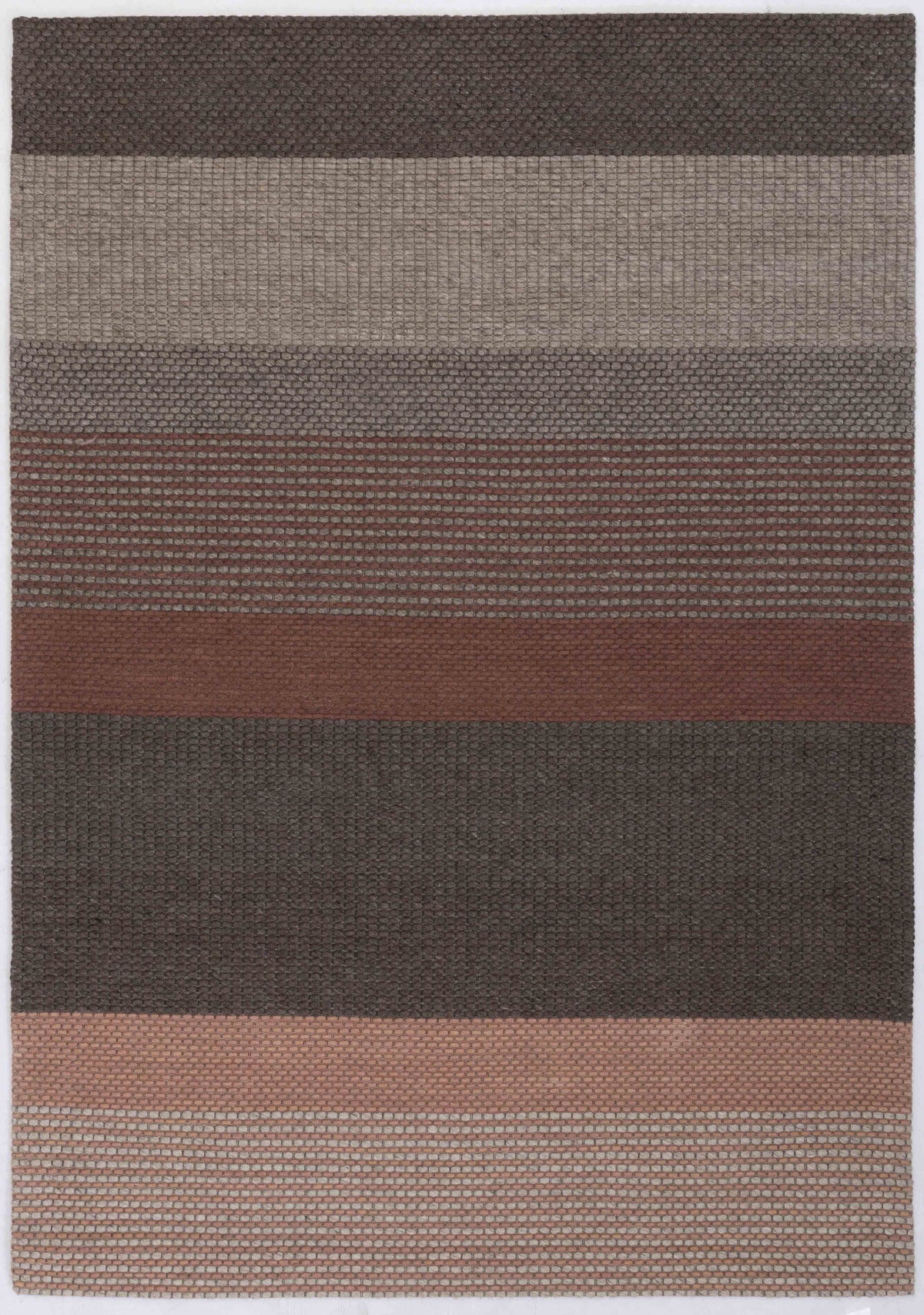 Cook Dawn Area Rug in a finished interior.