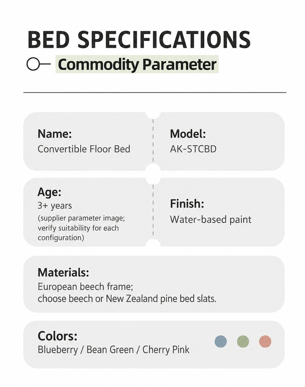  Beech frame and beech or pine slat material options