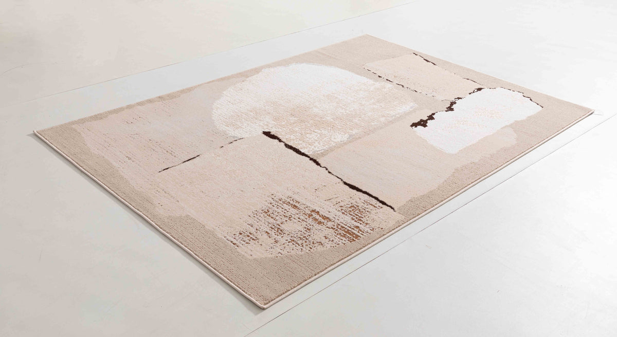 Locke Bloom Area Rug in a finished interior.