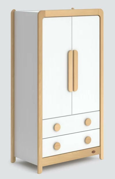  Barley White and Almond wardrobe showing front and left side