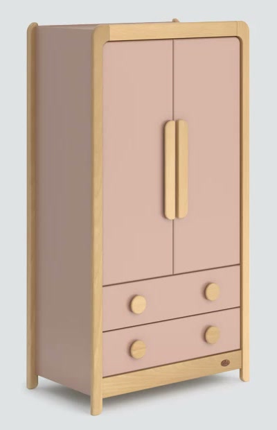  Cherry and Almond wardrobe showing front and left side panels