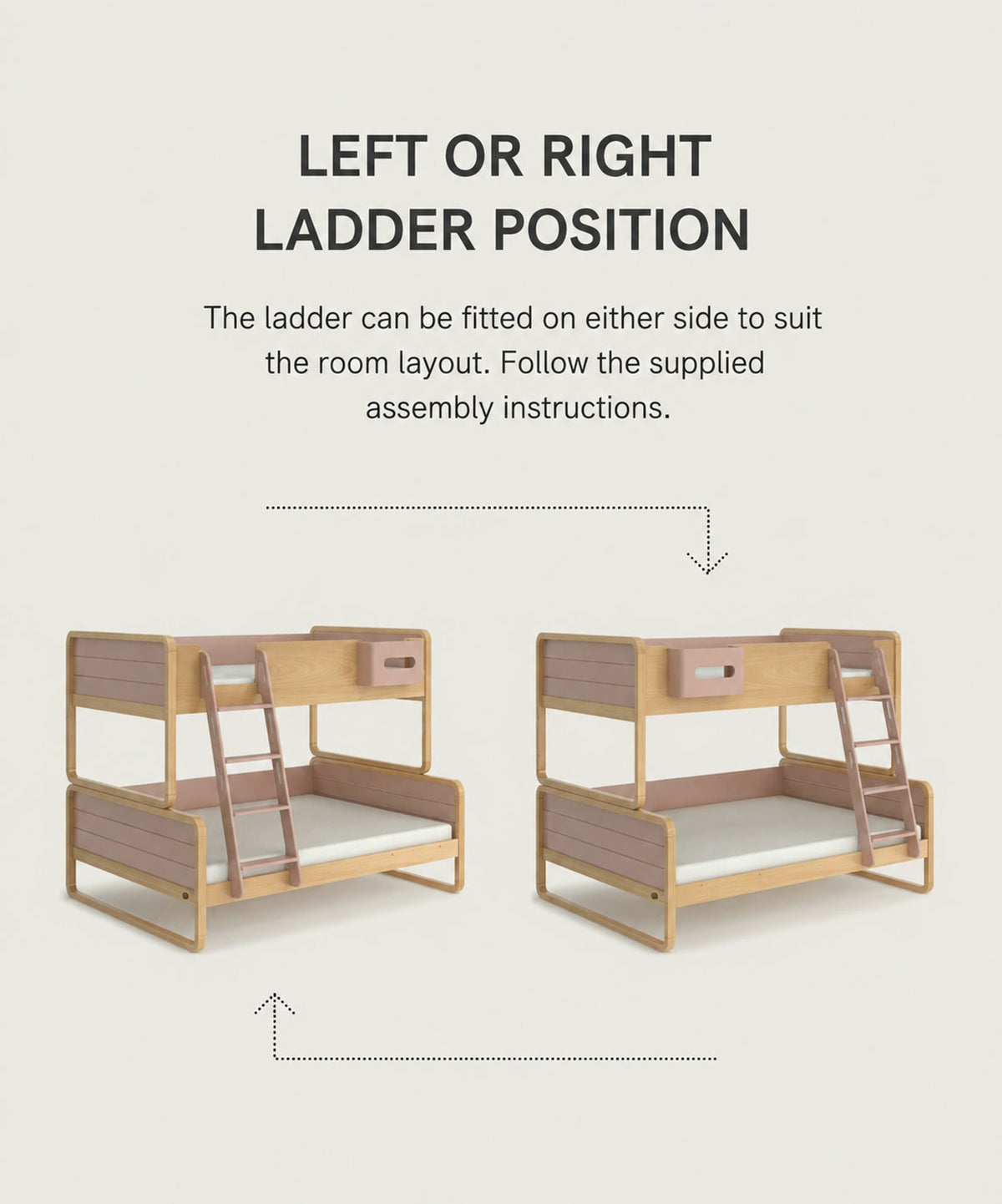  Alternative left and right ladder installation positions