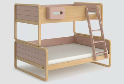  Cherry and natural beech Byron bunk bed; shown tray is optional