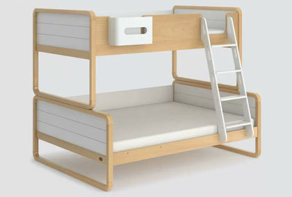  Barley White and natural beech Byron bunk bed; shown tray is optional