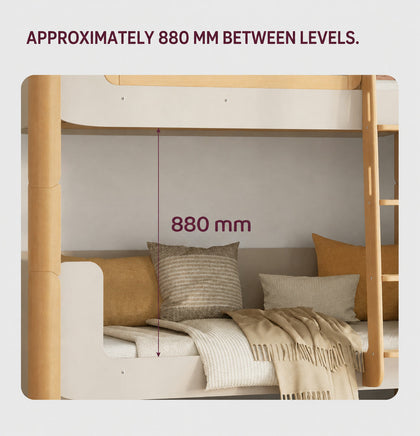  Approximately 880 mm spacing between bunk reference levels